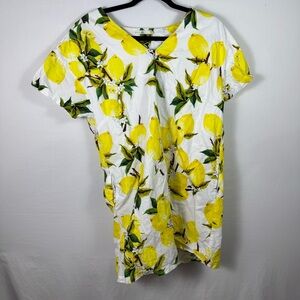 Ellison Yellow and Green Lemon Top Women’s Size S